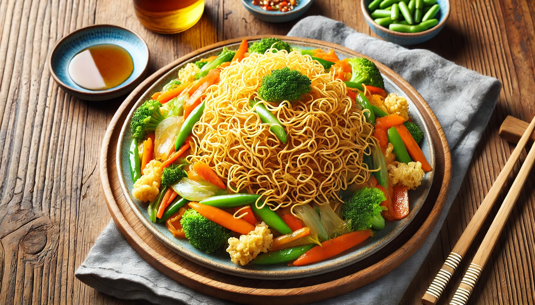 What are Chinese crispy noodles made of?